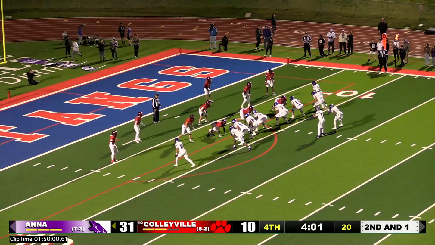 Colleyville v Anna - 1:50:00 Anna.8 scramble 8yd TD