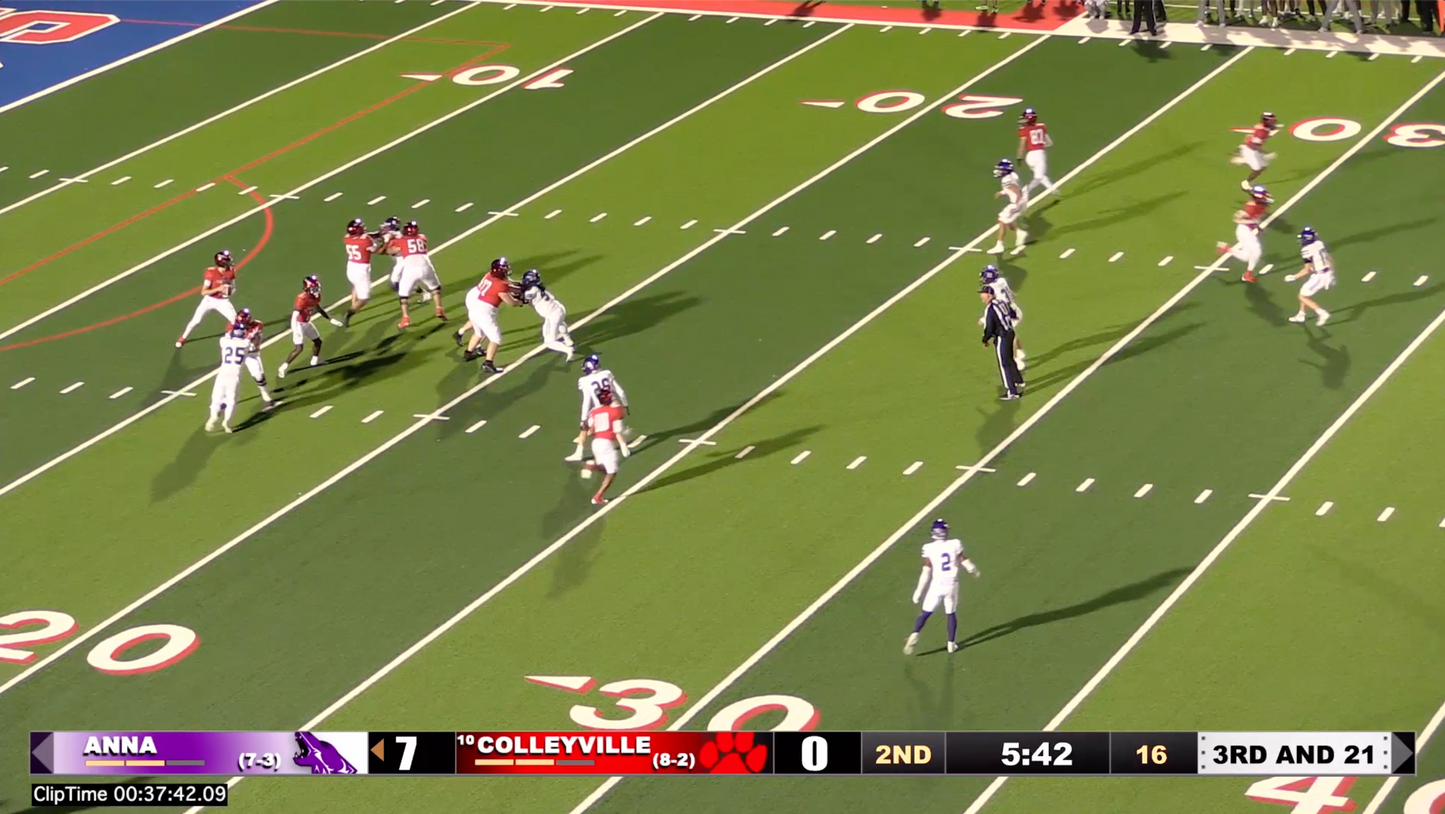 Colleyville v Anna - 37:39 Cville.2 completion to Cville.5 for 24yd+