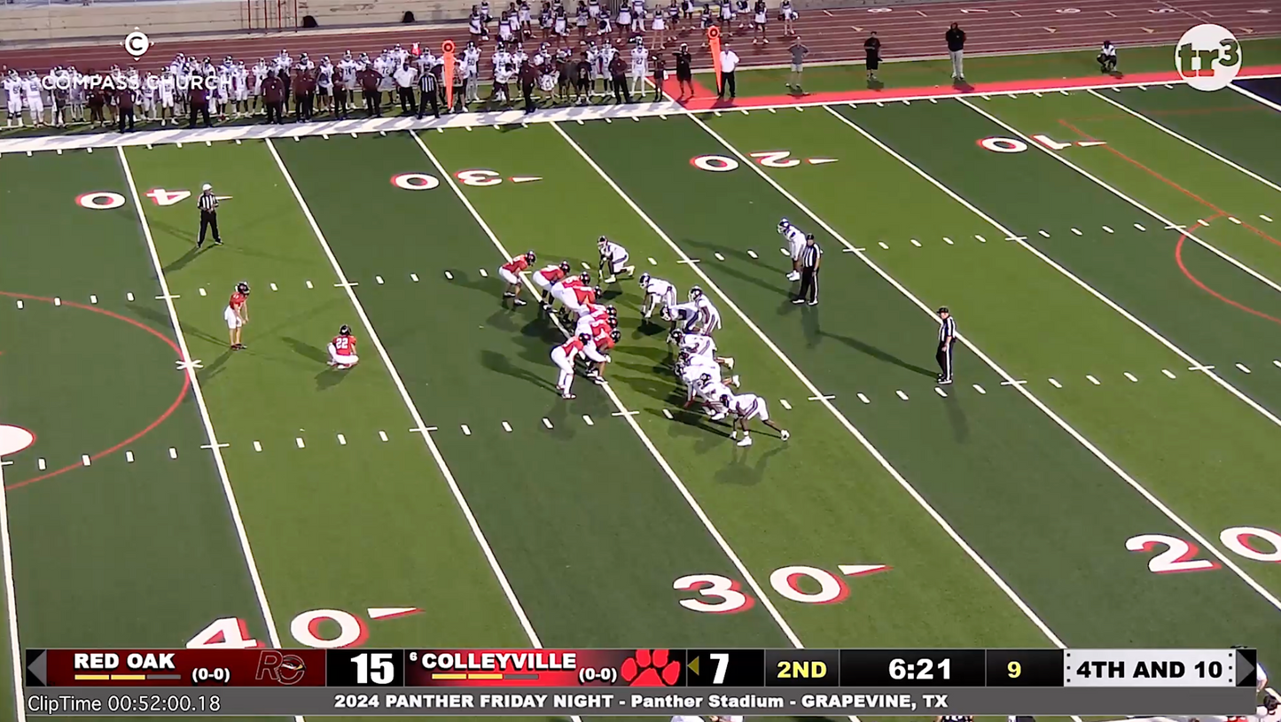 Colleyville v Red Oak - 52:00 Cville.47 drills 46yd FG