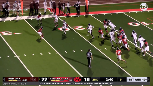 Colleyville v Red Oak - 1:03:11 ROak.15 run off RT for 10+yd