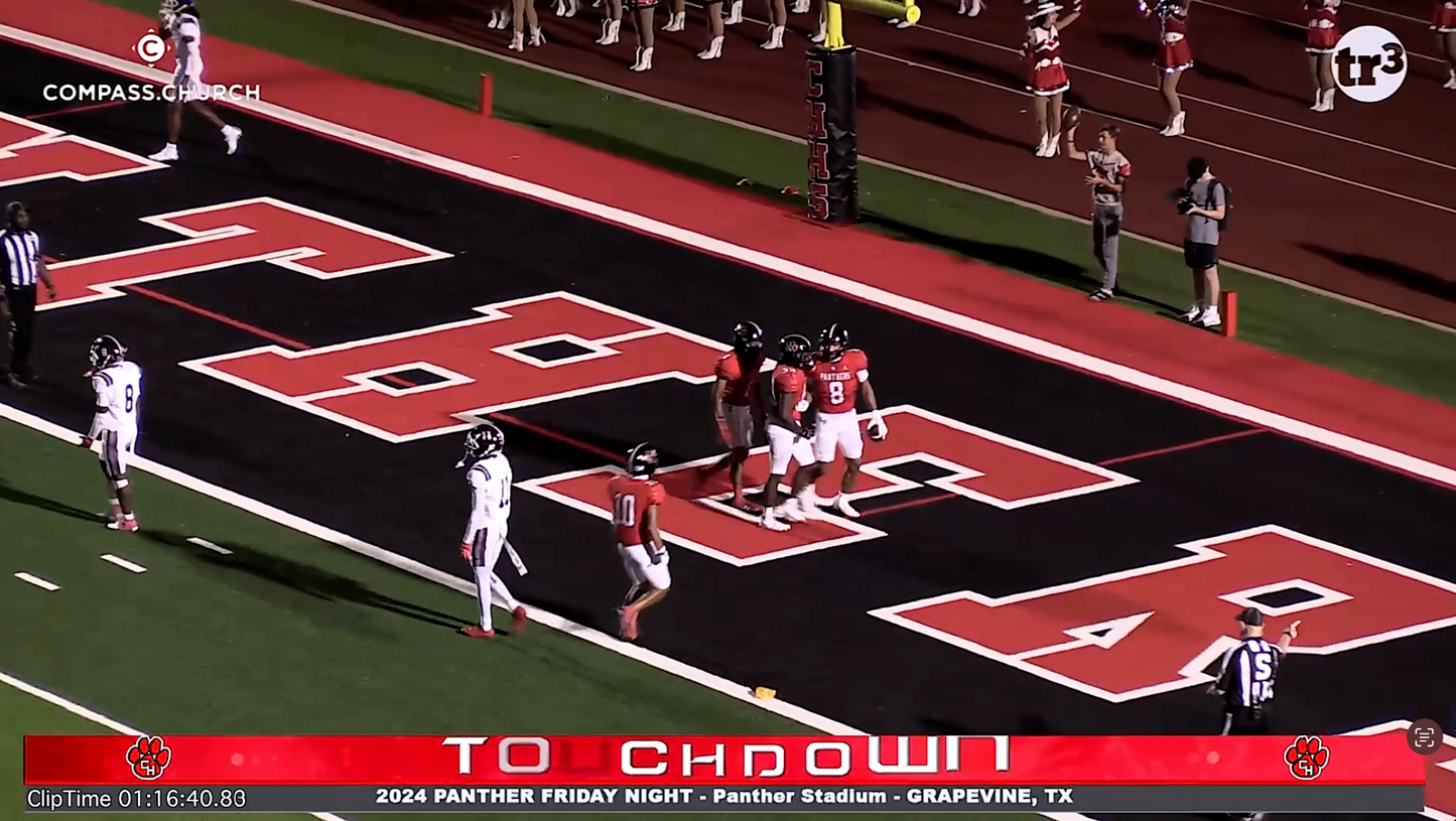 Colleyville v Red Oak - 1:16:25 Cville.2 42yd TD pass to Cville.8