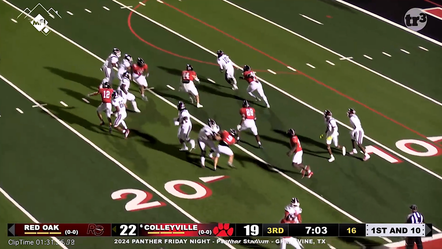 Colleyville v Red Oak - 1:31:31 45+yd run by ROak.10