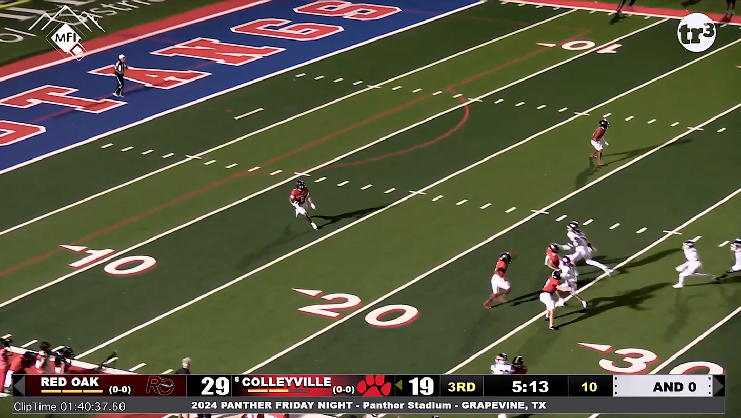 Colleyville v Red Oak -1:40:31 40 yd Kickoff Return by Cville.8