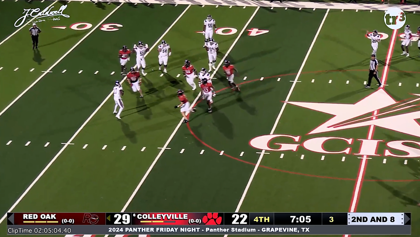 Colleyville v Red Oak -2:04:58 Sack by Cville.99 and Cville.94