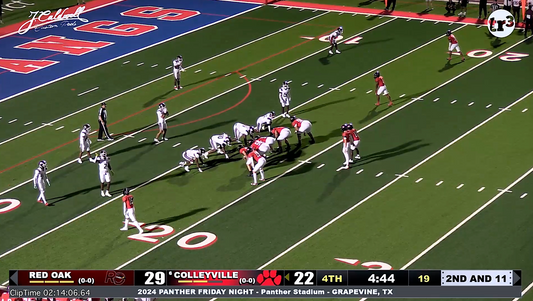 Colleyville v Red Oak -2:14:06 Cville.2 to Cville.1 for 10yd inside 5yd line