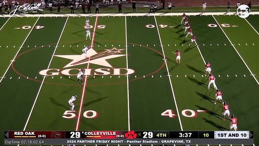 Colleyville v Red Oak -2:18:02 ROak.4 kick return 30+yd (called back for penalty)