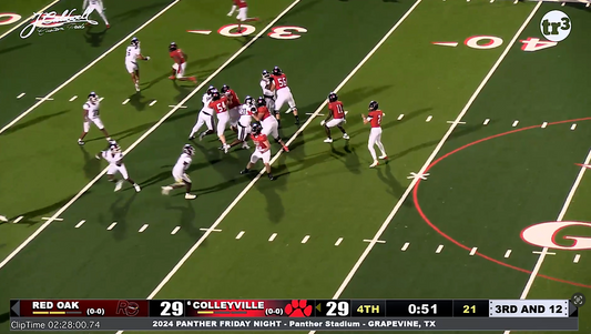 Colleyville v Red Oak -2:27:59 Cville.2 complets to Cville.8 to move into FG range