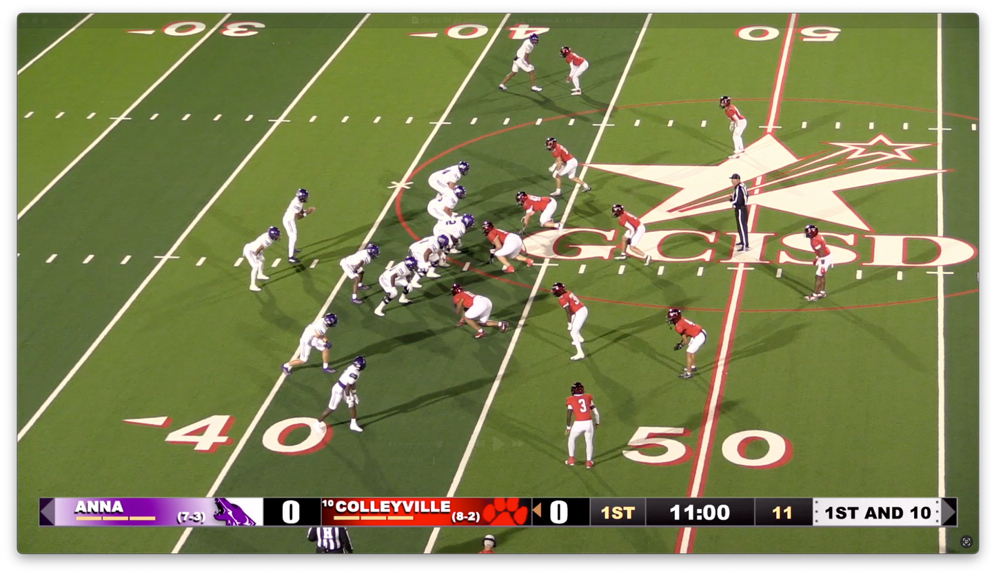 Colleyville v Anna - 00:55 24 yd completion Anna.8 to Anna.4