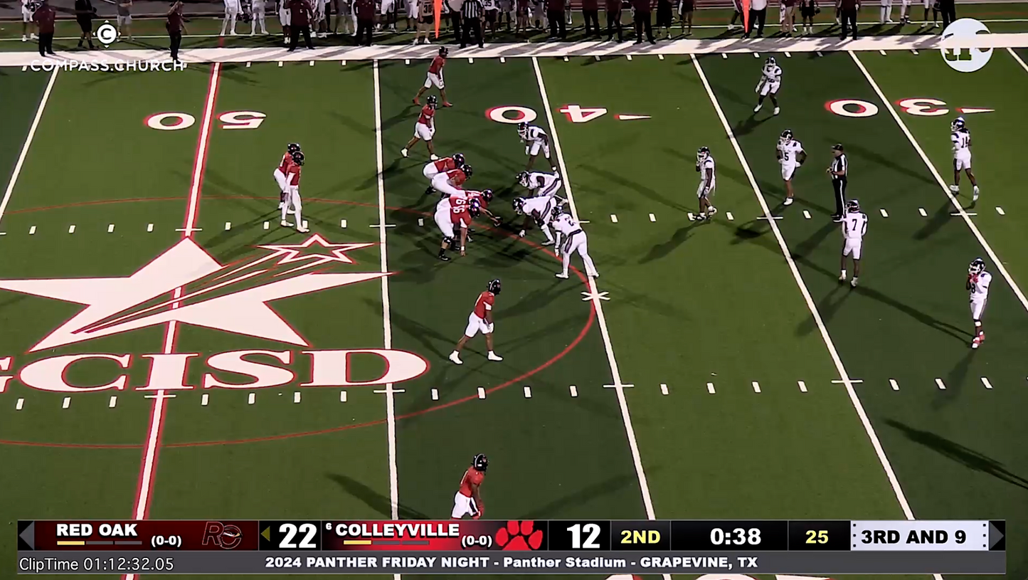 Colleyville v Red Oak - 1:12:32 Cville.2 scramble for first down